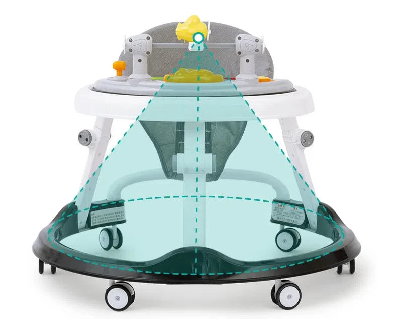 Walker with Music Anti O-shaped Legs Multifunctional Anti Fall and Anti Roll Suitable for Both Male and Female Infants