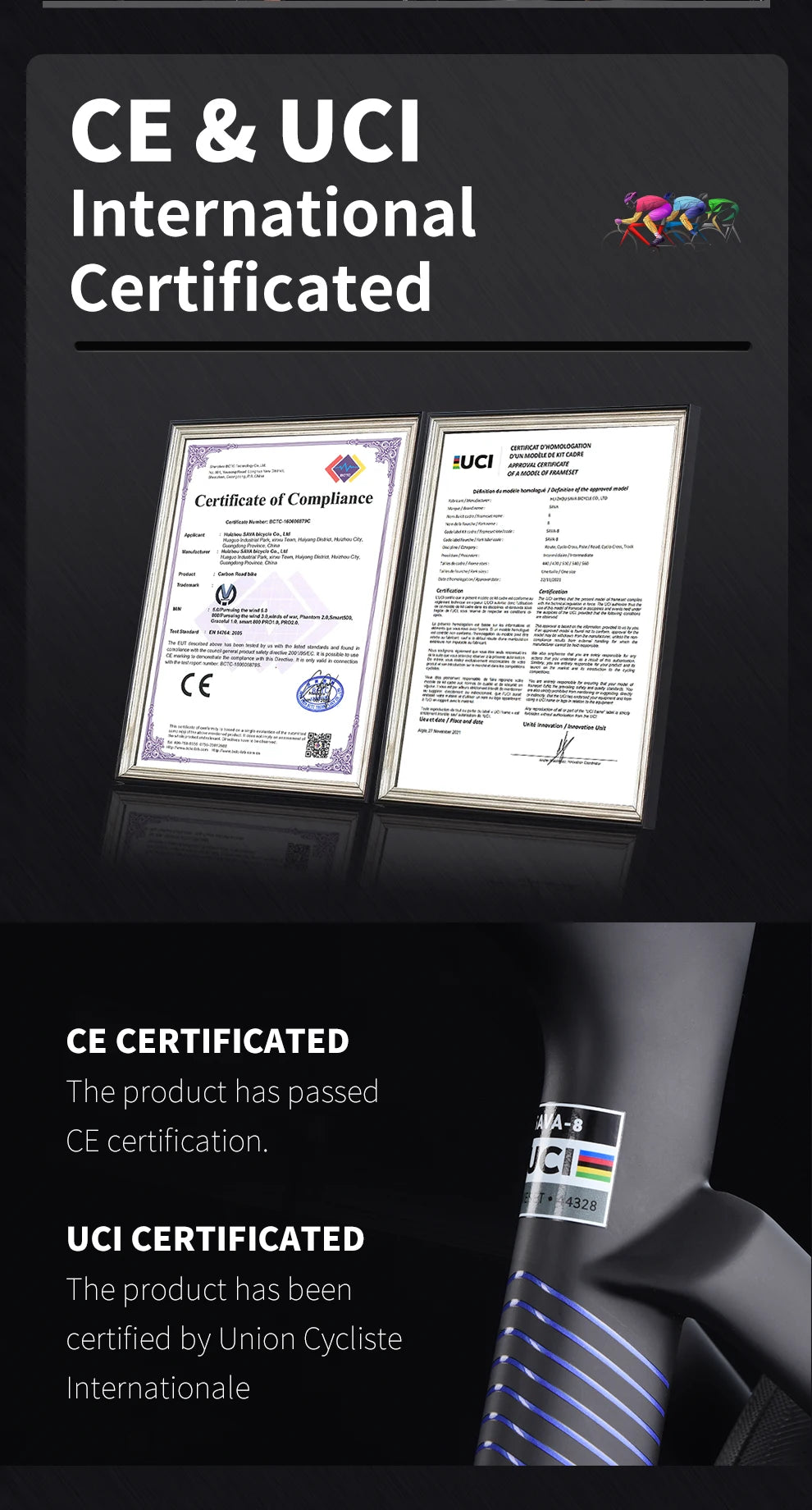 SAVA F20 Carbon Fiber Road Bike, Equipped with 105 R7120 24-Speed Groupset and Hydraulic Disc Brakes Adult Race Bike