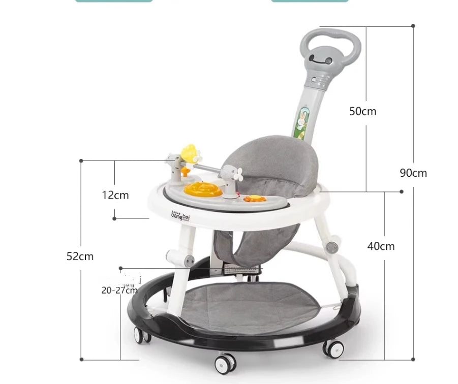 Walker with Music Anti O-shaped Legs Multifunctional Anti Fall and Anti Roll Suitable for Both Male and Female Infants