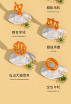 Four Wheels Children Balance Bike with Music Lights Infant Baby Walker Toddler First Bicycle Ride on Toy Gifts for Kids Aged 1-3