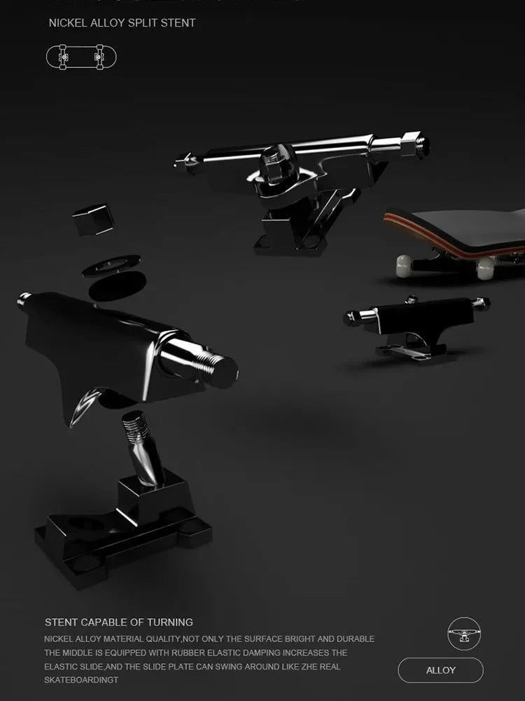 Lightweight Finger Skateboard with 5-ply Maple Deck and Bearing Wheels Toys for Boys