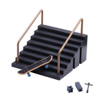 Finger Skateboard Skatepark Mini Ramp Skateboarding with Metal Wheels Finger Teck Toys for Finger Sport Game