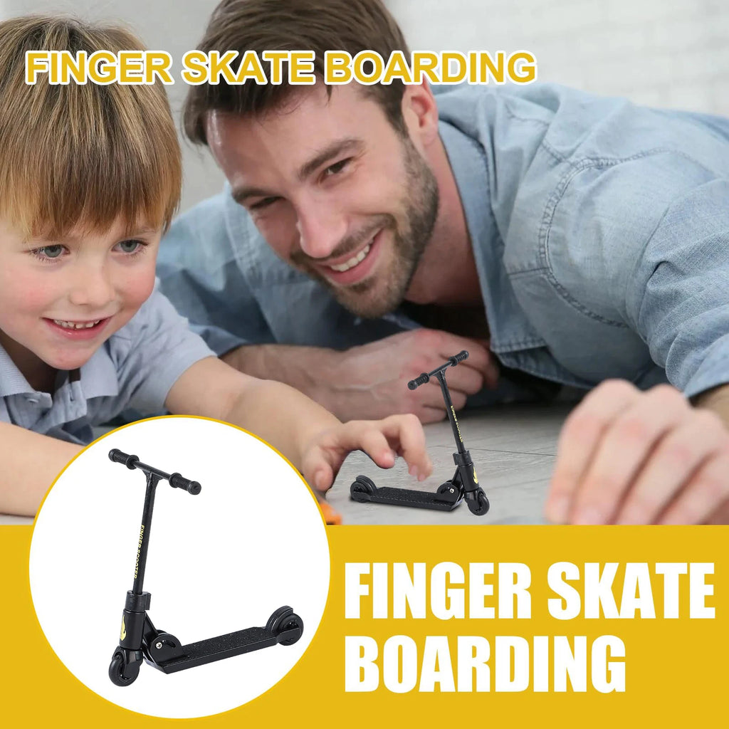 Professional Finger Skateboard Kit Mini Foldable Scooter Toy for Kids & Adults Stunt Tricks Training Set Cool Birthday Gift