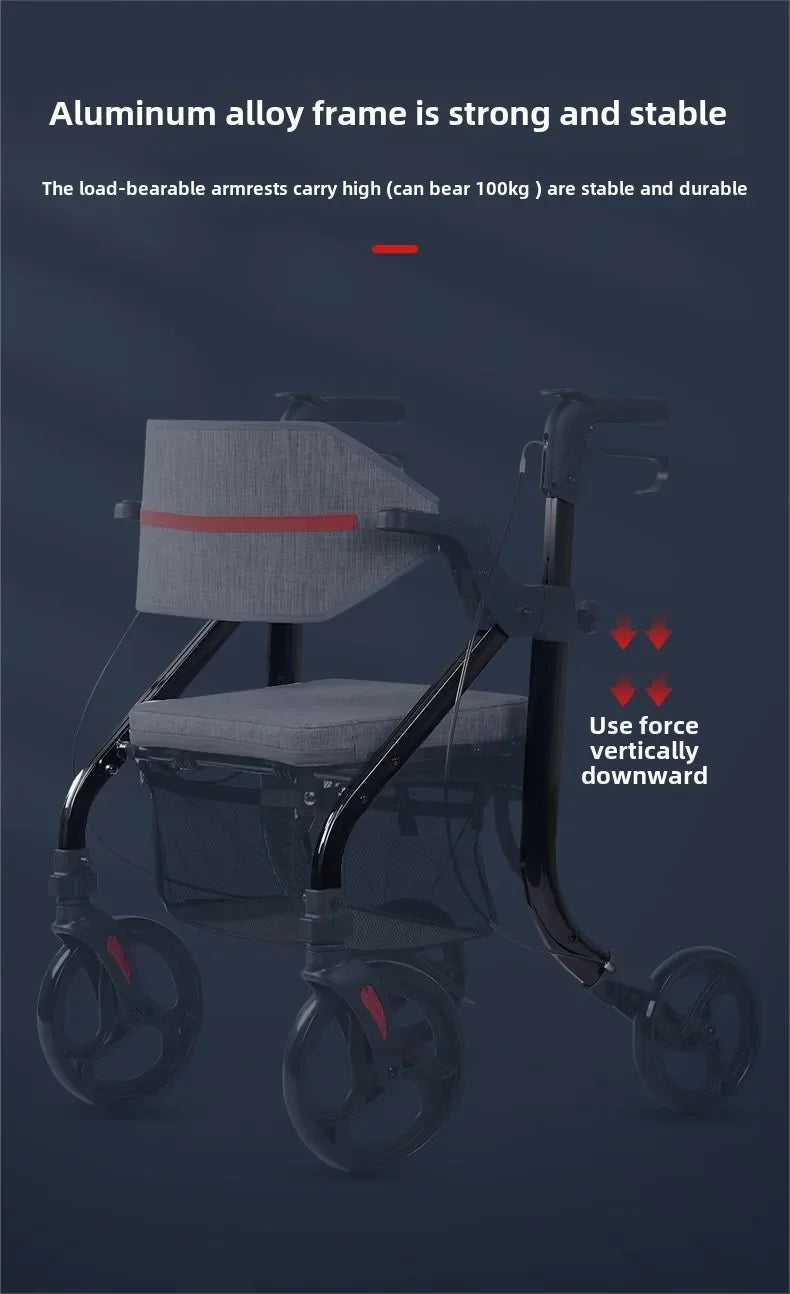 Wheelchair walker special assisted walking for the elderly, rehabilitation walking car, elderly people can push or sit