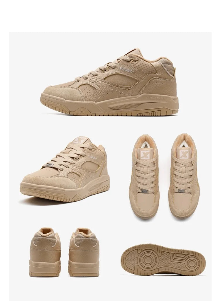 Xtep Yi Xing Cotton Shoes For Men 2024 Winter Shoes Rebound Soft Leisure Durability Support Skateboard Shoes 876419370007