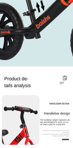 New Detachable Children's Balance Bike Pedalless Bike 2 To 6 Years Old Child Scooter 12-inch Sliding Balance Bike Flash Wheel