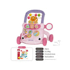 Baby Walker Toy Infant Music Learning Walking Trainer Anti-Tip Multifunctional Push Assist Wheels Activity Stroller for Toddlers