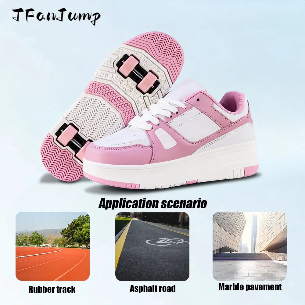 Roller Skate Shoes Kids Snickers With Wheels Children Rollerskates Fashion Outdoor Sports Shoes Girls Boys Gifts For Kids