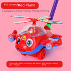 Children's Baby Walker Hand Push Airplane Toy Boys Girls Learning To Walk Infant Step Stool Stall Toy Baby Carrier