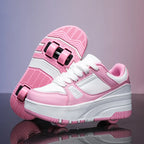 Roller Skate Shoes Kids Snickers With Wheels Children Rollerskates Fashion Outdoor Sports Shoes Girls Boys Gifts For Kids