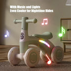 Riding Toy Balance Bike Silent Glider Learning Walker Children's Training Riding Belt Safety Wheel Indoor Outdoor Birthday Gift