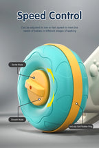 Versatile 5-in-1 Design Baby Walker Portable Toddler Trolley with Toys  6-12 Months Sit-to-Stand Learning Walker