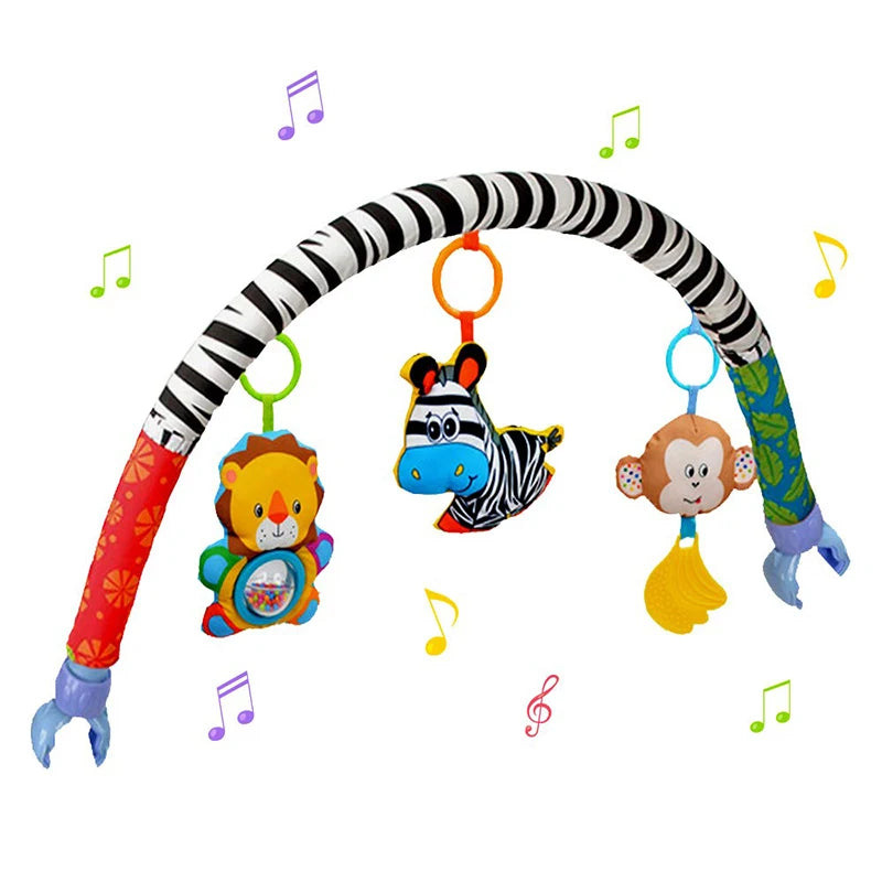 Baby Stroller Arch Mobile Adjustable Musical Cirb Mobile Toys  Versatile Activity Toy Bar for Baby Bouncer Infant Car Seat Toys