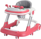 3 in 1 Foldable Baby Walker Anti Tip Toddler Push Walker with Removable Feeding Tray No Battery Anti O Leg