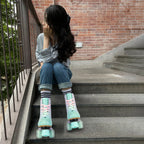 size 32 -41 Leather Double Row Roller Skates Inline Skate Shoes 4 Wheels Sneakers Women Men Adults Outdoor Sports Ice Skating