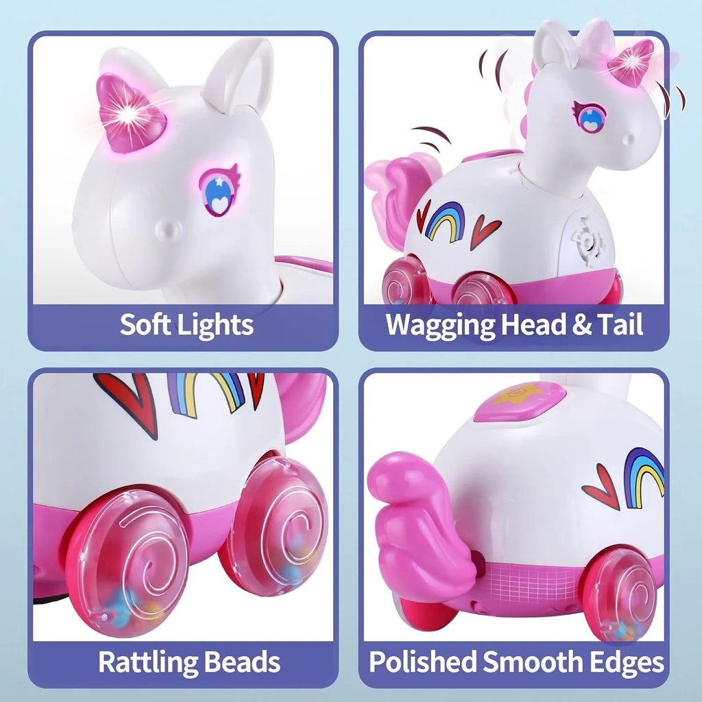 Unicorn Musical Light up Infant Toy for Baby Girls 3-18 Months Tummy Time Crawling Learning Activity  Perfect 1st Birthday Gift