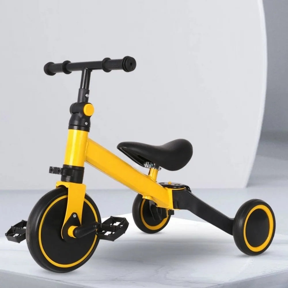 4 in 1 Mode Baby Tricycle Sturdy Detachable Kids Bicycle with Push Handle Multifunctional Toddler Balance Bike For 1-4 Years Old