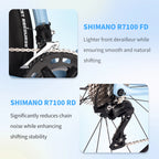 SAVA NEW STAR SHIP Carbon Road Bike, Adult Racing Bike, Equipped With Shimano 105 R7100, 24-Speed Hydraulic oil Brakes