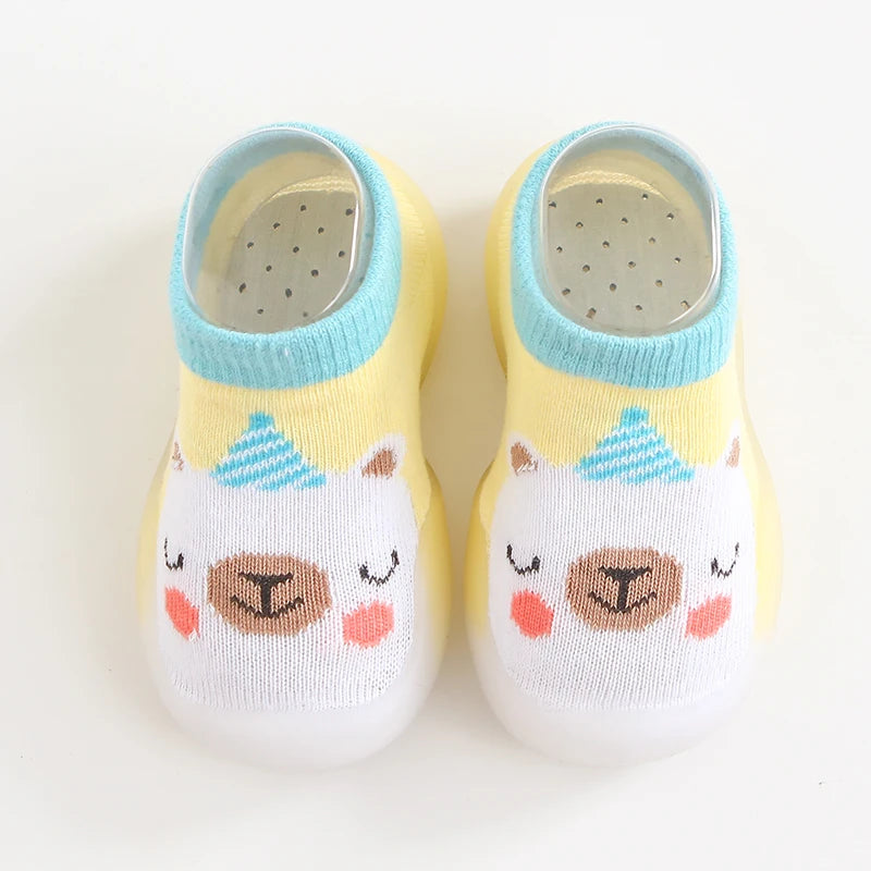 1 Pair Baby Shoes Spring Autumn Cotton Anti-Slip First Shoes Baby Toddler Shoes Cartoon First Walker Kids Soft Rubber Sole Shoe