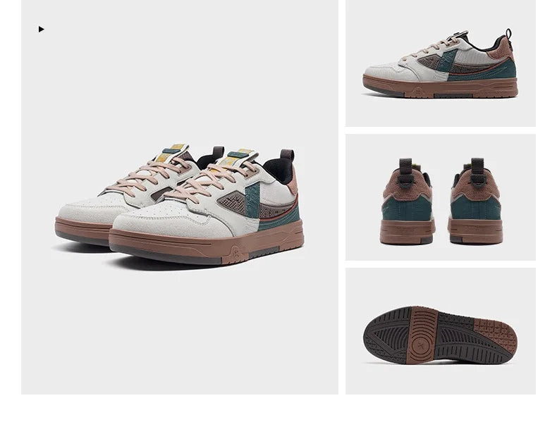 Xtep STEP-1 Skateboarding Shoes For Men 2024 Autumn Street Style Skate Shoes Durability  Comfortable Sneakers 976319310043