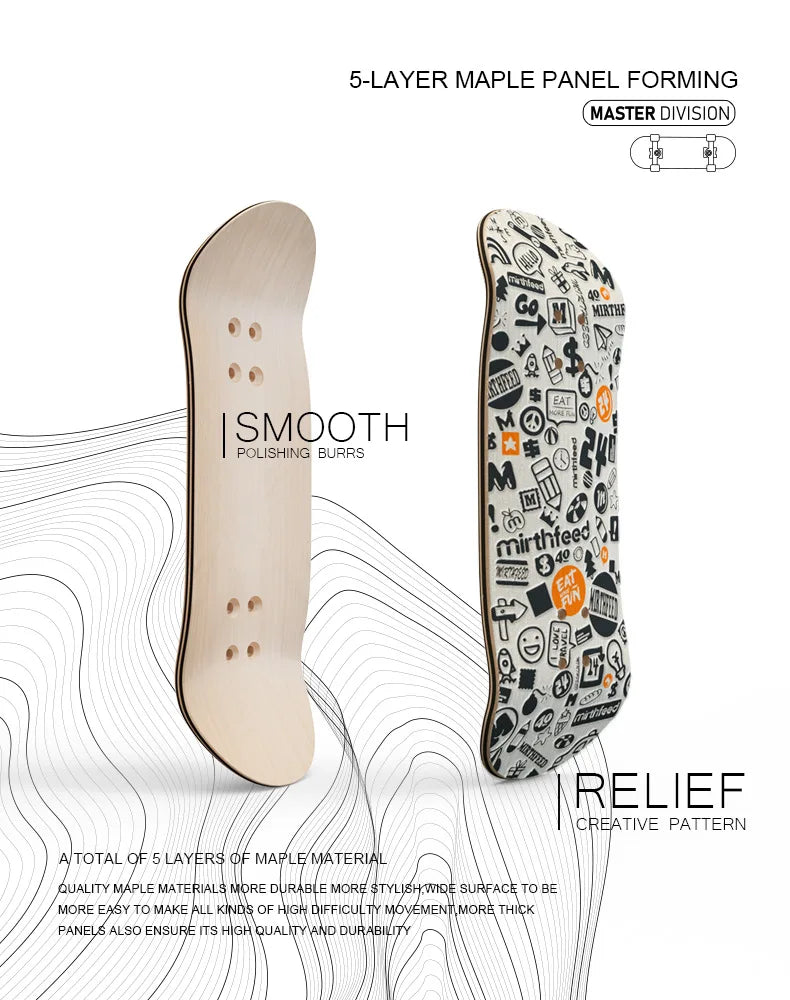 Wooden Professional Finger Skateboards DIY Toys Skate Park Tech Parts Deck Stunt Metal Bracket Bearing Wheel Tabletop Toys Gifts