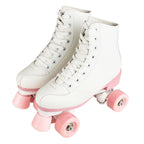 size 32-40 White Roller Skates for Women PU Leather Sneakers Flash Wheels Shoes for Beginners Teens for Woman Girls Boys Adult