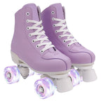 size 32 -41 Leather Double Row Roller Skates Inline Skate Shoes 4 Wheels Sneakers Women Men Adults Outdoor Sports Ice Skating