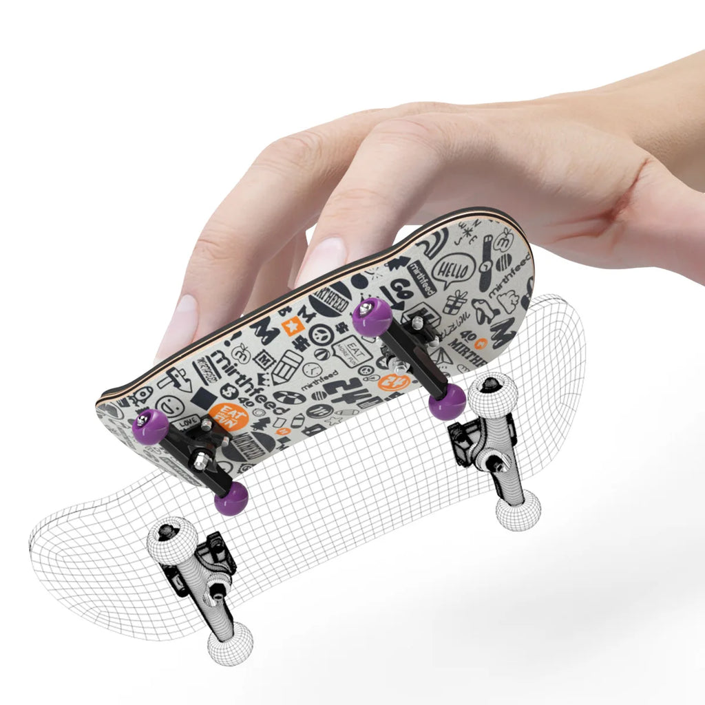 Wooden Professional Finger Skateboards DIY Toys Skate Park Tech Parts Deck Stunt Metal Bracket Bearing Wheel Tabletop Toys Gifts