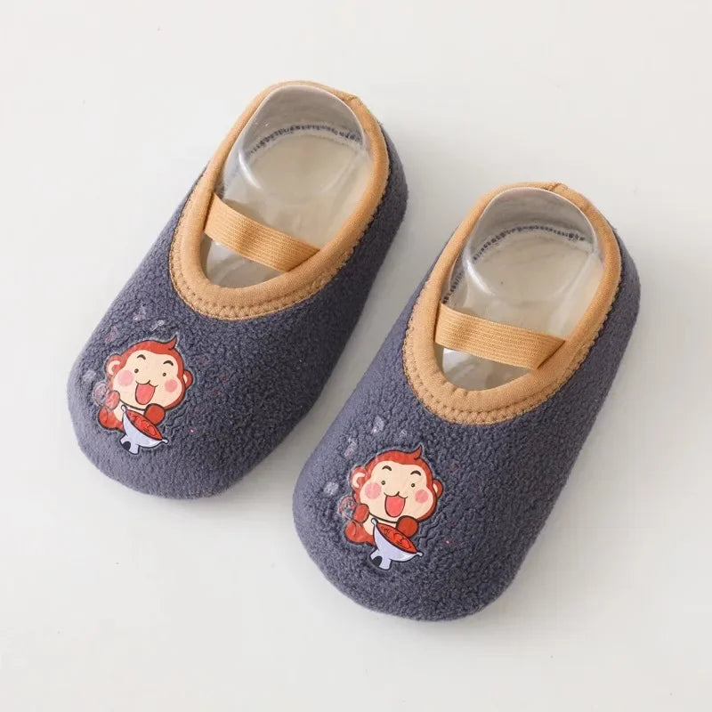 Cute Cartoon Baby Floor Socks Non-slip Soft Sole Toddler Sock Boy Girls Cotton Children's Toddler Warm Shoes Infant First Walker