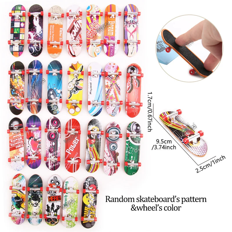 Plastic Fingerboard Toys with Scooter Roller Skating Shoes Tools Wooden Skateboard Platform Finger Skteboard Kits for Kids