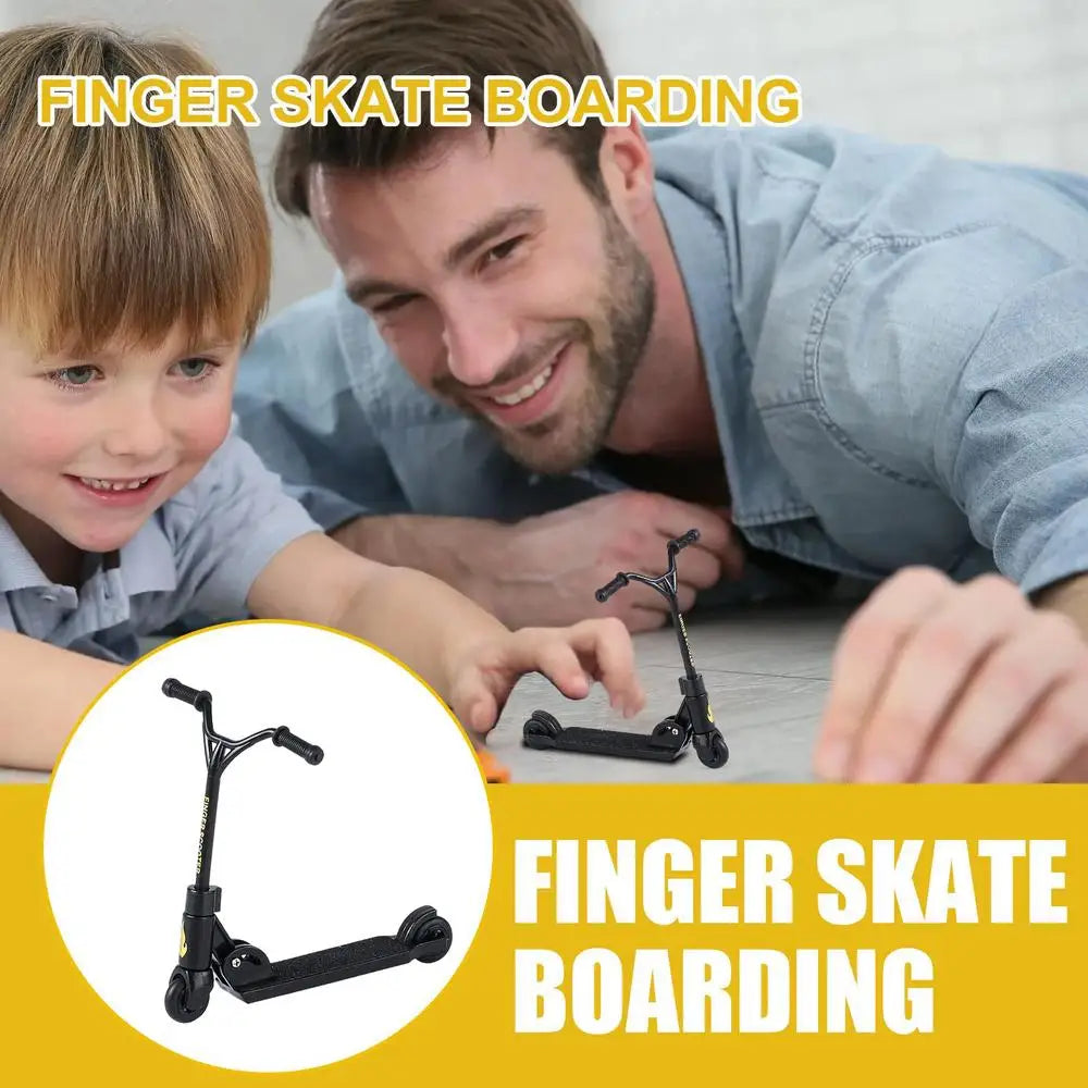 Professional Finger Skateboard Kit Mini Foldable Scooter Toy for Kids & Adults Stunt Tricks Training Set Cool Birthday Gift