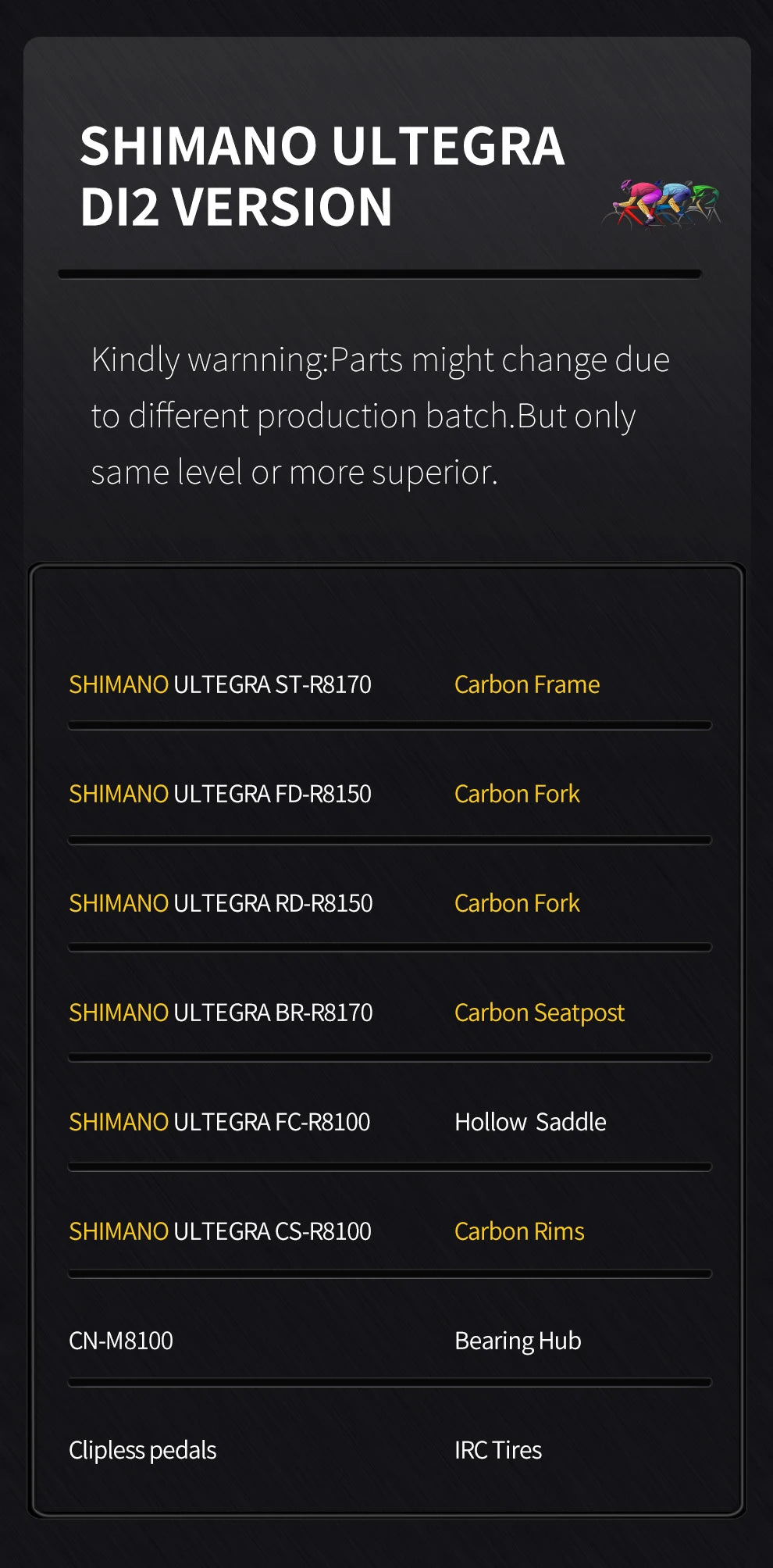 SAVA  Full Carbon Fiber electronic shifting Road Bike with SHIMAN0 ULTEGRA 8170 Di2 Race Class Road Bike 7.2kg