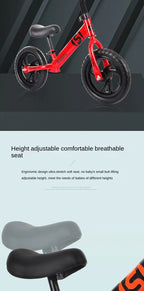 New Detachable Children's Balance Bike Pedalless Bike 2 To 6 Years Old Child Scooter 12-inch Sliding Balance Bike Flash Wheel