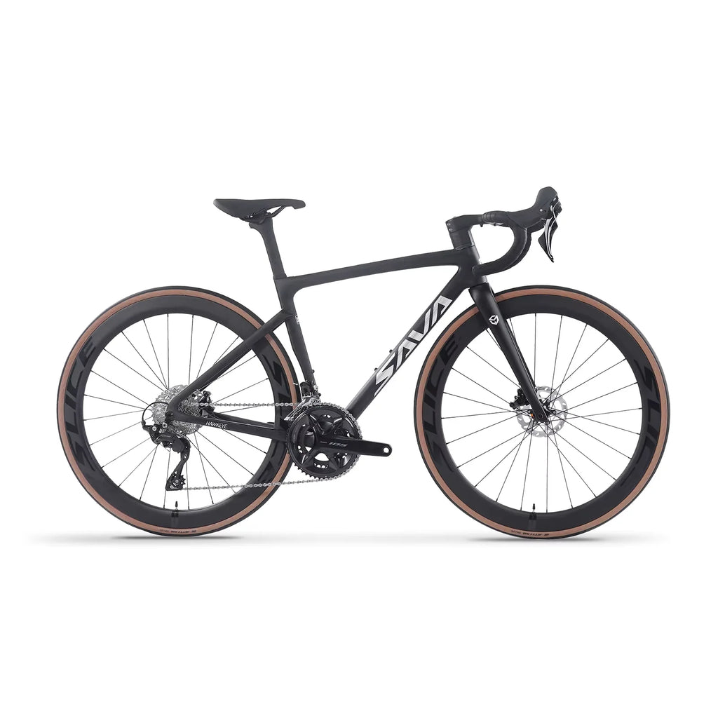 SAVA F20 Carbon Fiber Road Bike, Equipped with 105 R7120 24-Speed Groupset and Hydraulic Disc Brakes Adult Race Bike