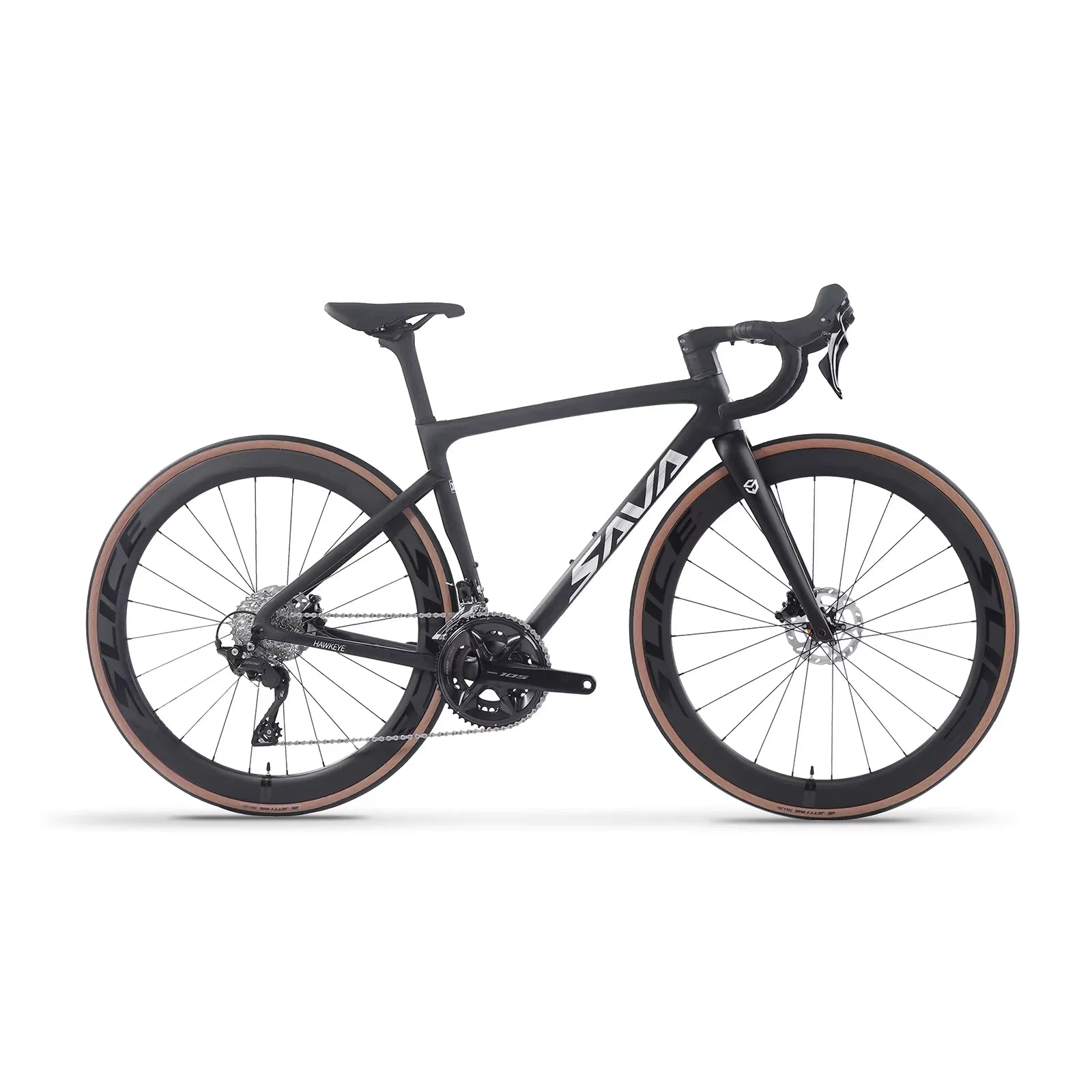 SAVA F20 Carbon Fiber Road Bike, Equipped with 105 R7120 24-Speed Groupset and Hydraulic Disc Brakes Adult Race Bike