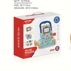 Baby Walker Trolley Early Educational Learning Walking Pushing Wheel Activity Musical Drag Car Toy For Infant 0 12 Months Gift