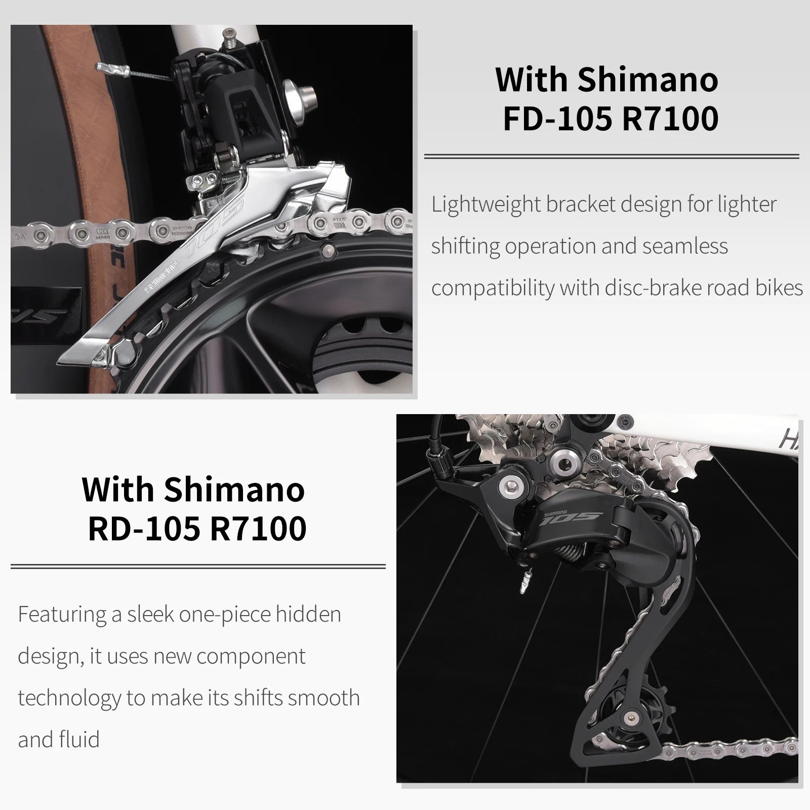 SAVA F20 Carbon Fiber Road Bike, Equipped with 105 R7120 24-Speed Groupset and Hydraulic Disc Brakes Adult Race Bike