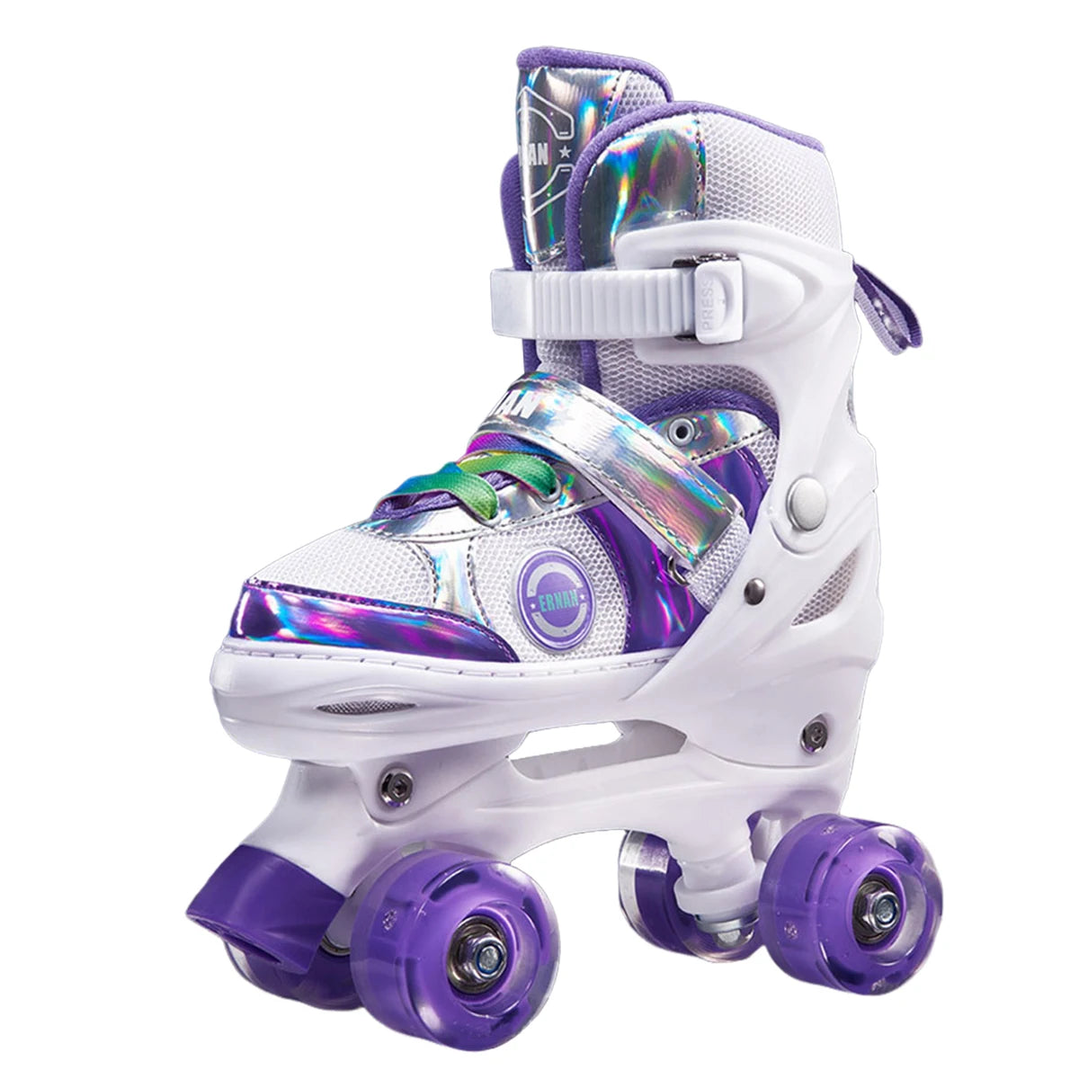 Boys Girls Kids Skates Children Roller Skates Skating Shoes PU Flashing 4 Wheels Roller Skates Sliding Adjustable Quad Sneakers