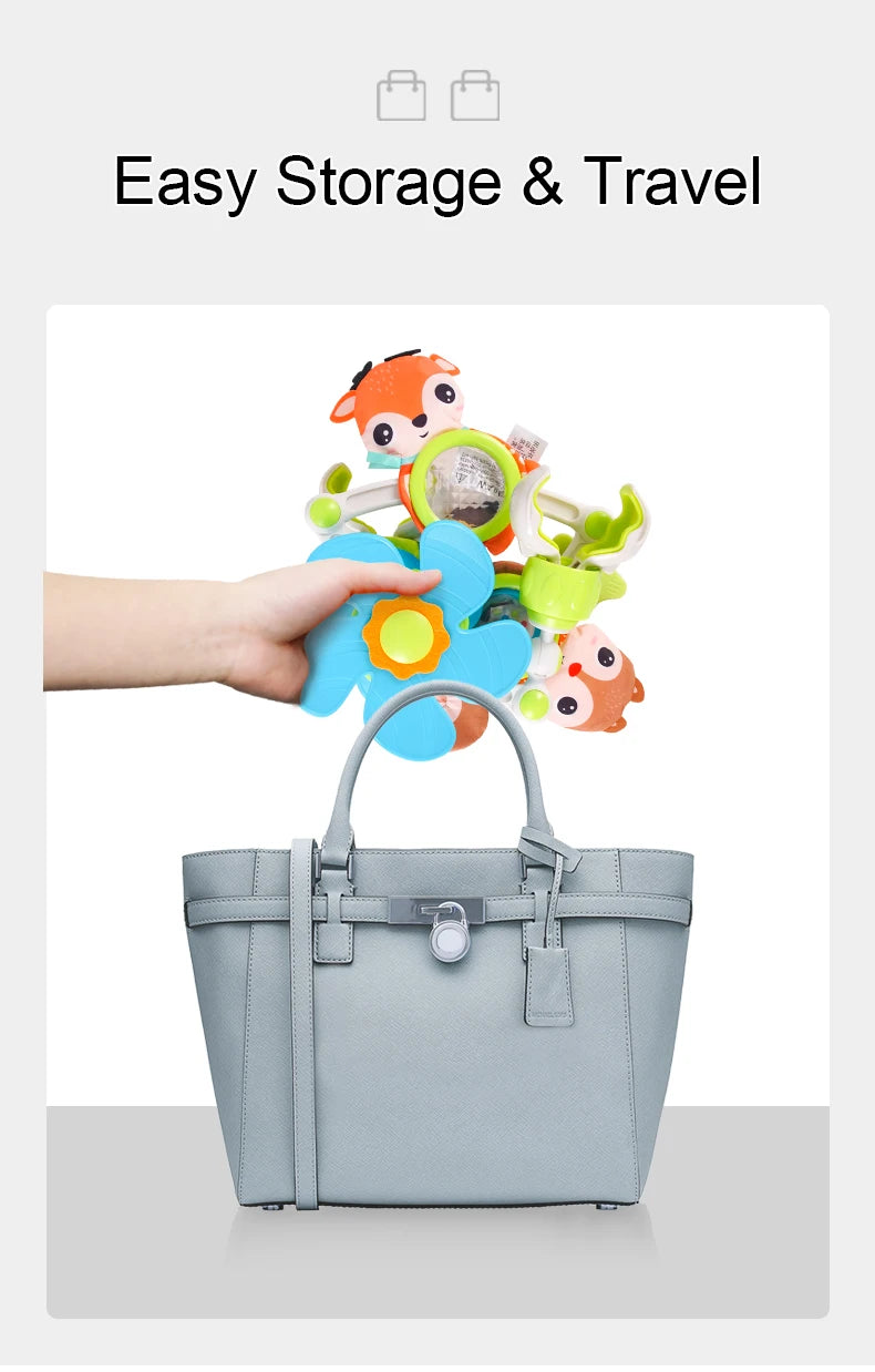 Baby Stroller Arch Mobile Adjustable Musical Cirb Mobile Toys  Versatile Activity Toy Bar for Baby Bouncer Infant Car Seat Toys