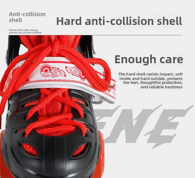 Children's New Flashing Double Row Four-Wheel Shoes Boys and Girls Ice Skates Children's Roller Shoes