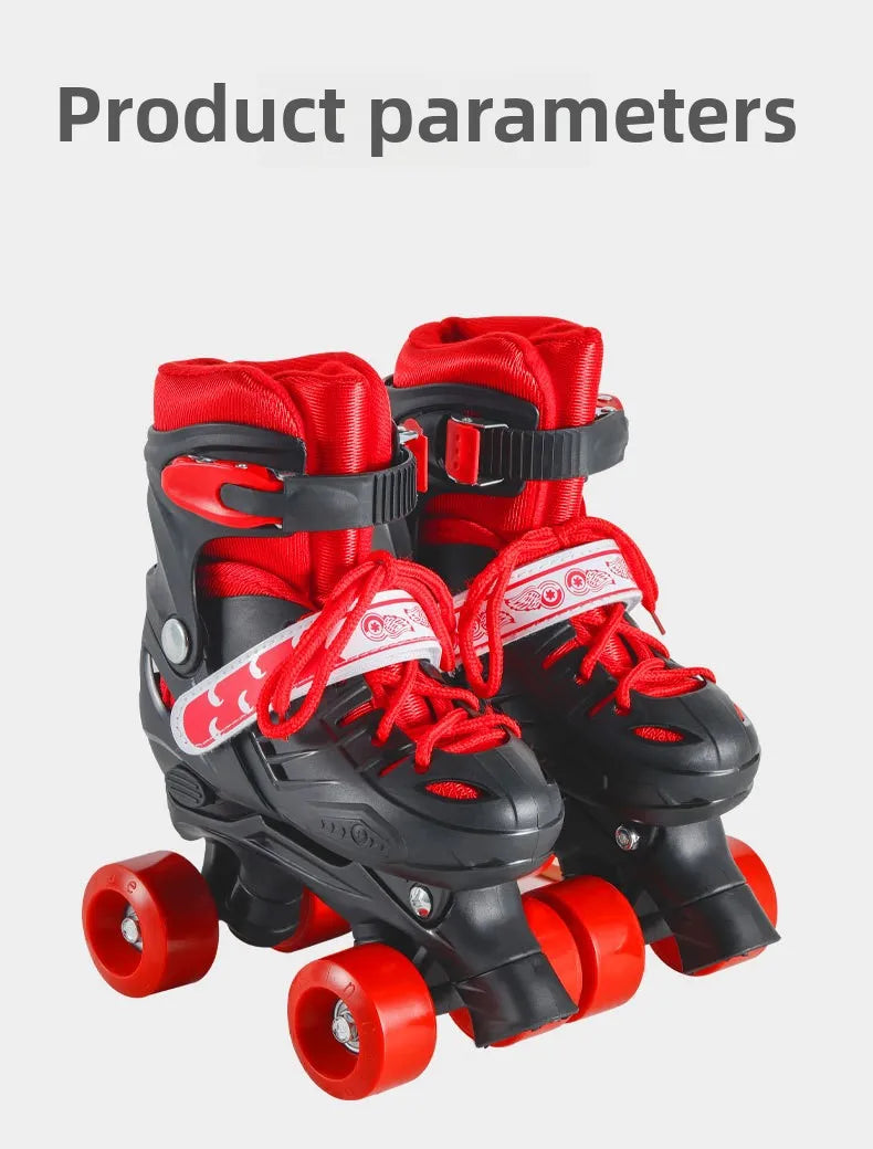 Children's New Flashing Double Row Four-Wheel Shoes Boys and Girls Ice Skates Children's Roller Shoes