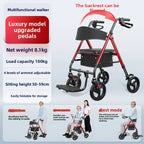 Elderly walker multifunctional assisted walking elderly dedicated walking aid hand push scooter
