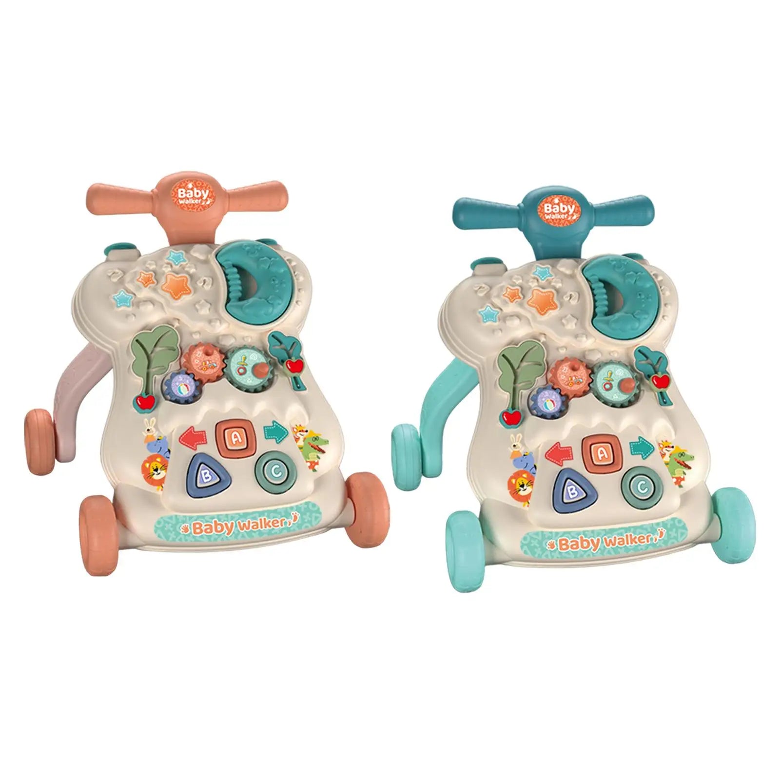 Baby Walker Kids Sit to Stand Up Learning Walker Musical Activity Toy for Enhance Walking Skills Coordination with Melodies