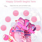 the Skating Shoes Children Beginners Baby Double Row Four-Wheel Boys Girls Roller Kids Skates