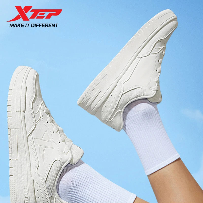 Xtep Skateboarding Shoes For Women 2024 Summer Trekking Women's Skate Shoes Breathable Outdoor Support Sneakers 876318310030