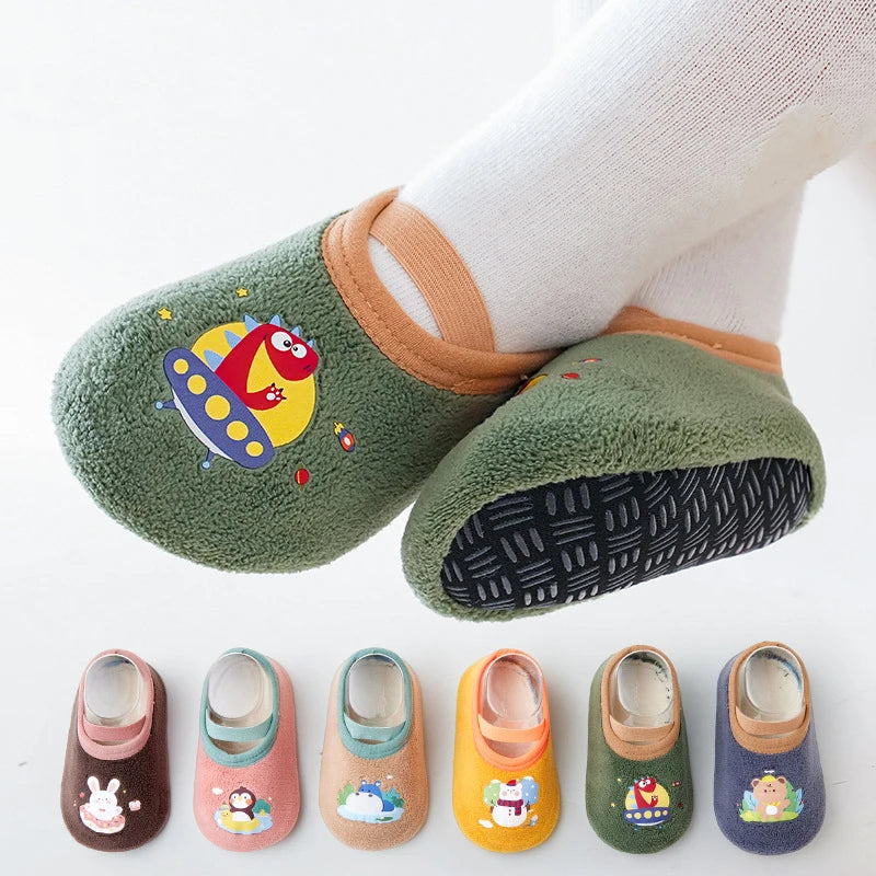 Cute Cartoon Baby Floor Socks Non-slip Soft Sole Toddler Sock Boy Girls Cotton Children's Toddler Warm Shoes Infant First Walker