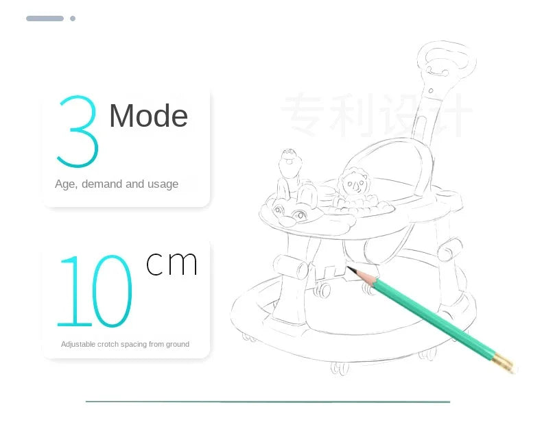 LazyChild Baby Walker Walkers For Kids With Wheels Andador Car Toddler Walker For Kids Learning Baby Wallker Music Push Handle