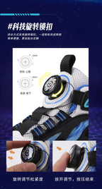 Roller Sneakers Kid Sport Gym Footwear Roller Skates 4 Wheels USB Charge Illuminated Shoes Boys Girls Casual Skateboard Shoes