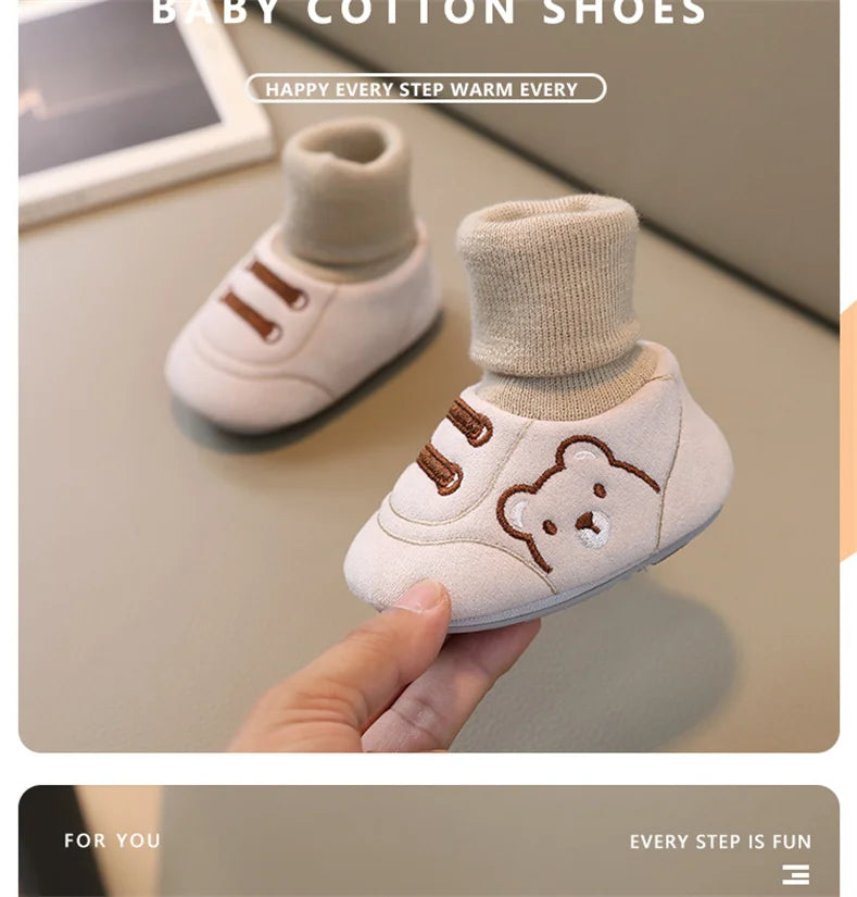 Baby Socks Shoes Infant Cute Cartoon Kids Boy Shoes Soft Rubber Sole Child Floor Sneaker Baby Girls Walker