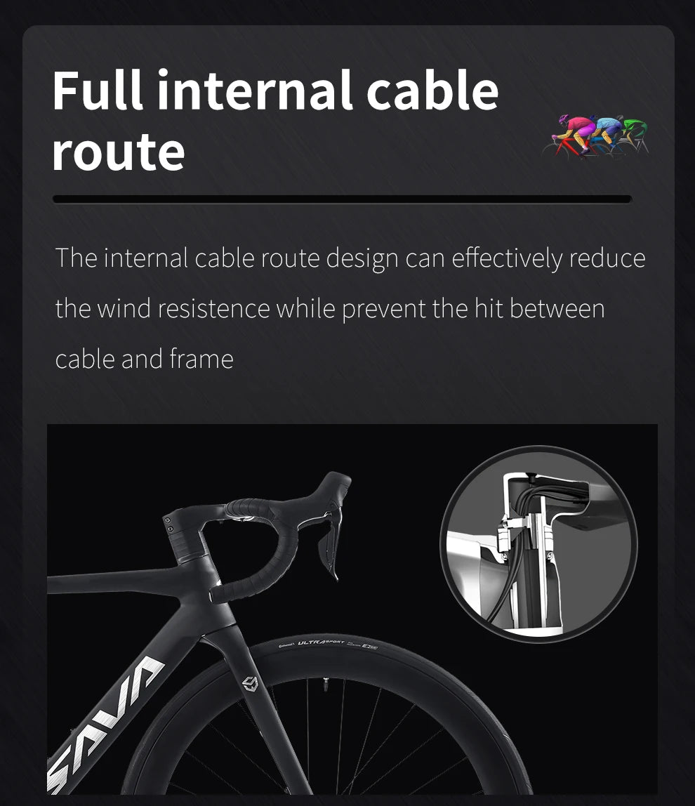 SAVA Full Carbon Fiber Road Bike Road Race-Specific Competition Bike CE+UCI International Certification